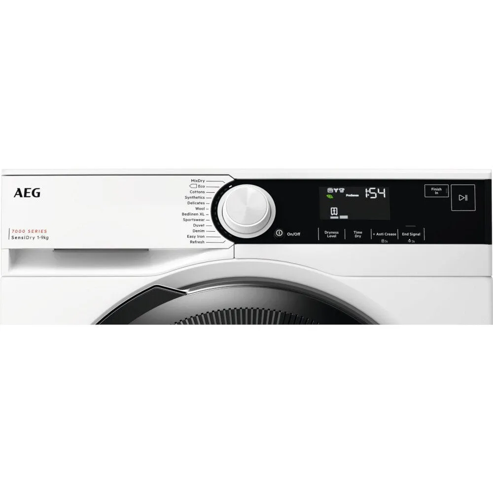 AEG TR739G4B 9kg Heat Pump Tumble Dryer,White,A    Rated