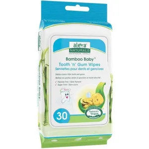 Aleva Bamboo Baby Tooth 'n' Gum Wipes - 30ct