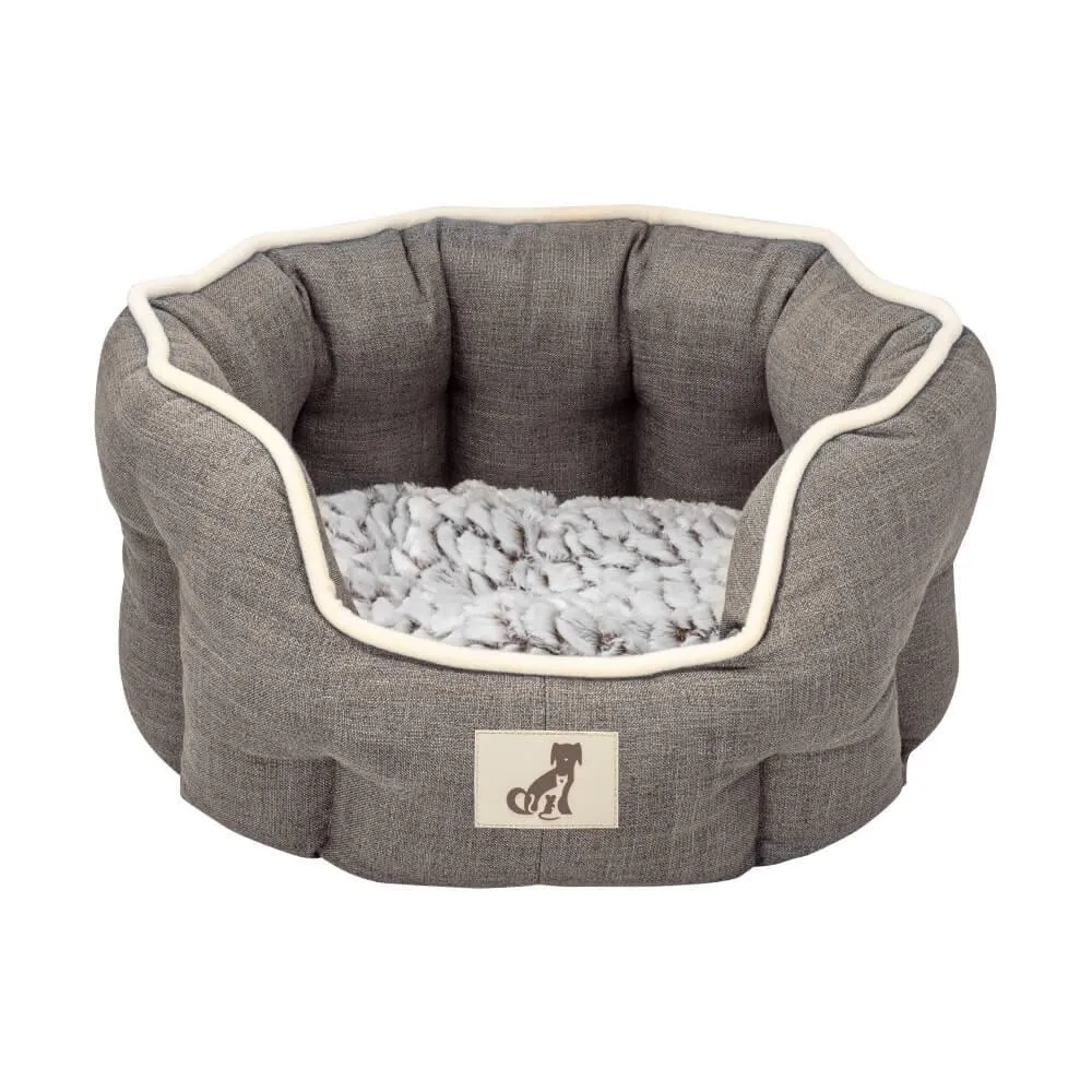 Alfie - Brown Soft Dog Bed - Size S/M/L