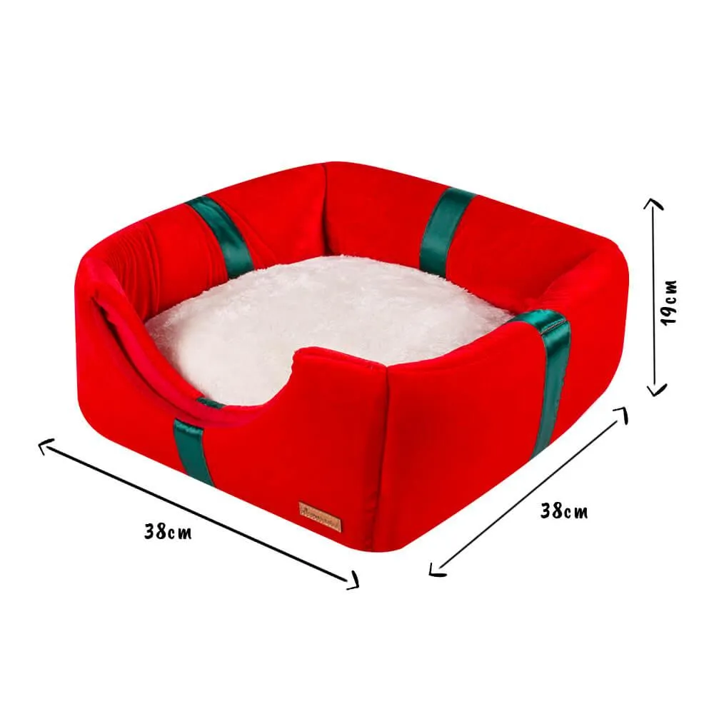 AllPetSolutions 3-in-1 Dog/Cat Christmas Present Cave Bed