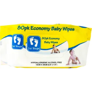 Baby Wipes Economy Pack, 80Pk