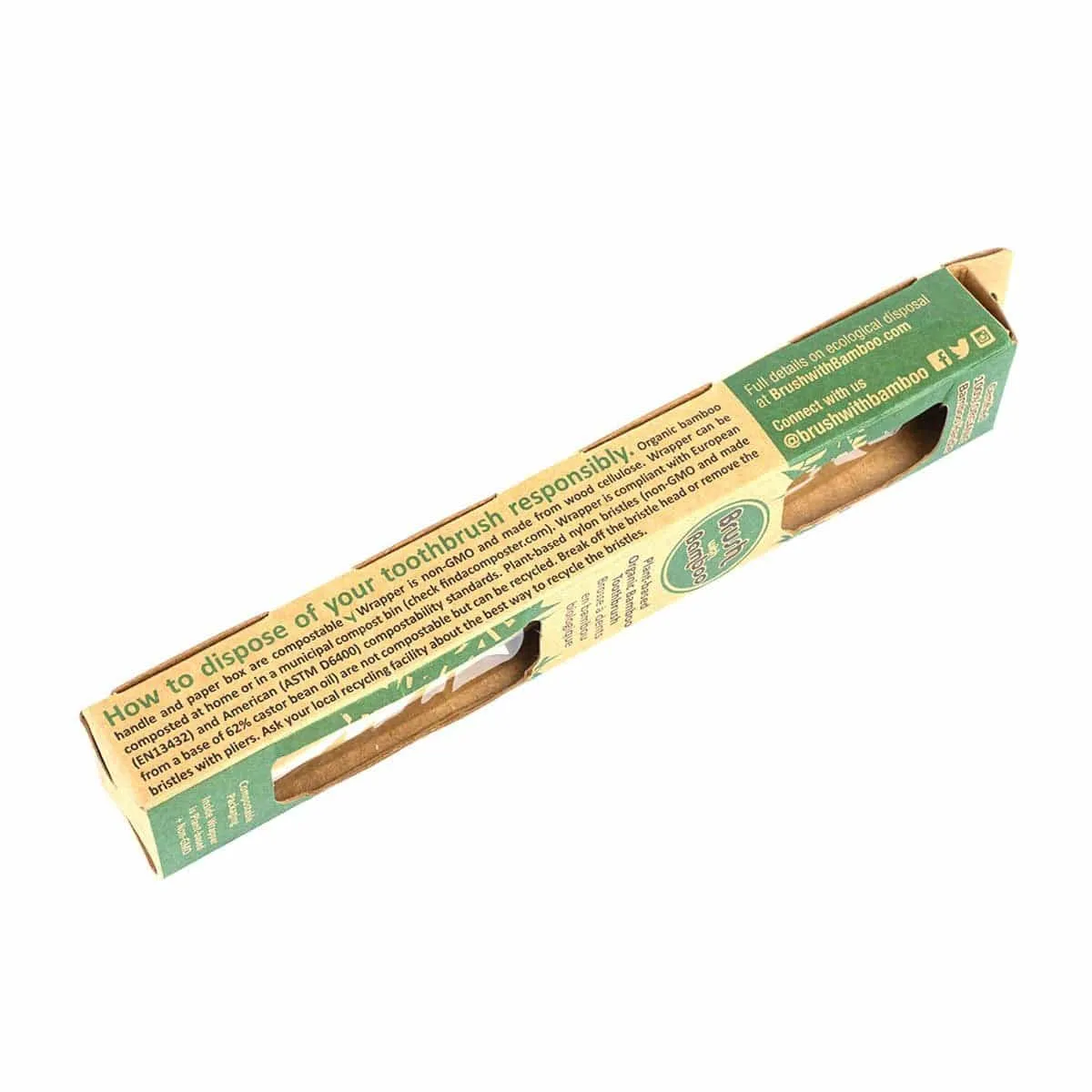 Bamboo Toothbrush - BPA-Free, Vegan, Verified Non-Toxic