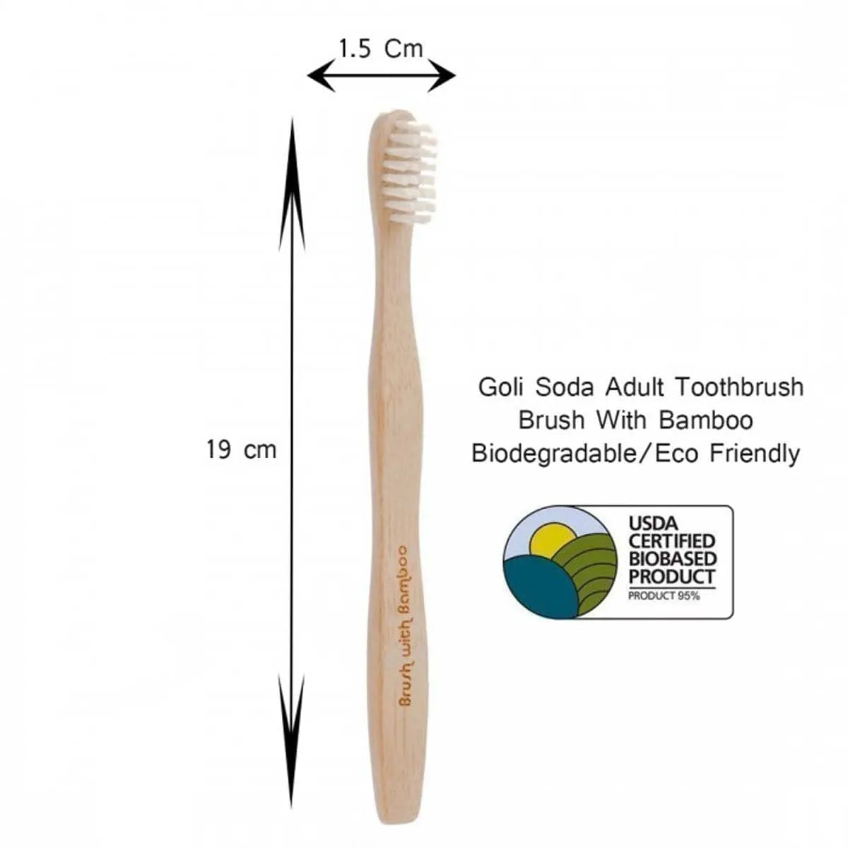 Bamboo Toothbrush - BPA-Free, Vegan, Verified Non-Toxic