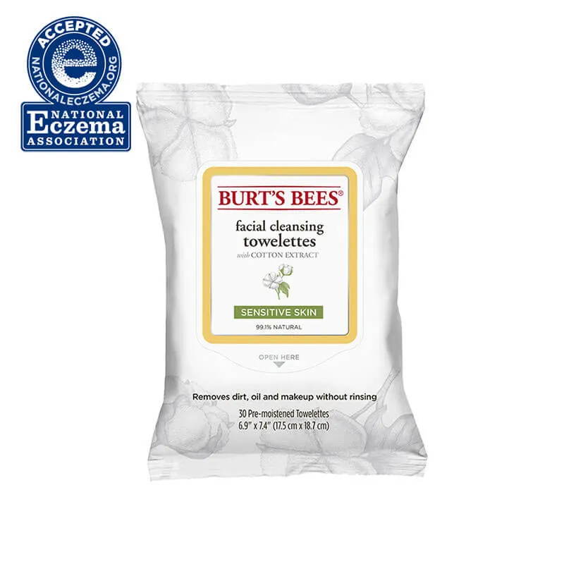 Burt's Bees Sensitive Facial Cleansing Towelettes with Cotton Extract