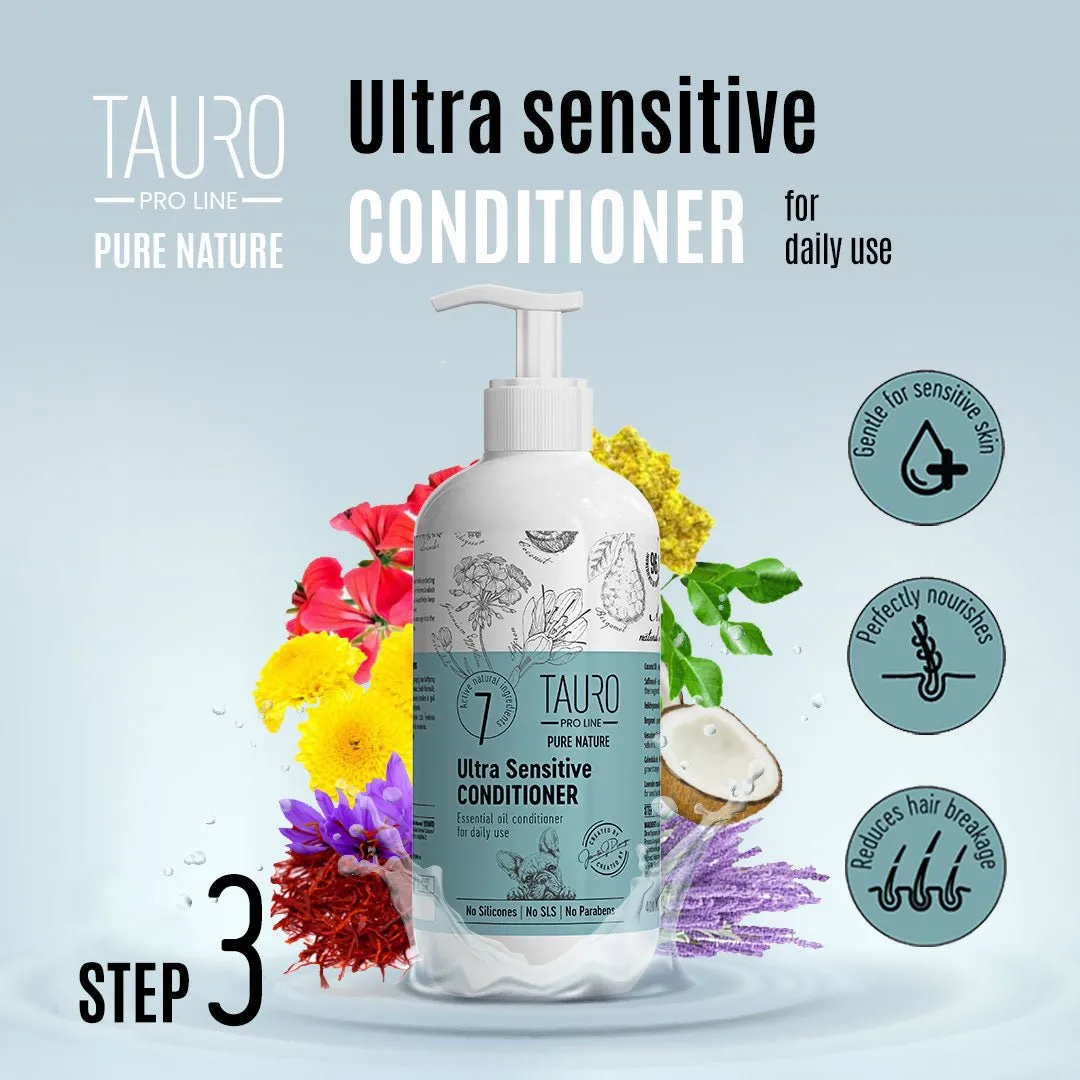 CLEARANCE Tauro Pro Line Pure Nature Ultra Sensitive Dog & Cat Conditioner For Sensitive Skin & Coat Daily Care With Essential Oils