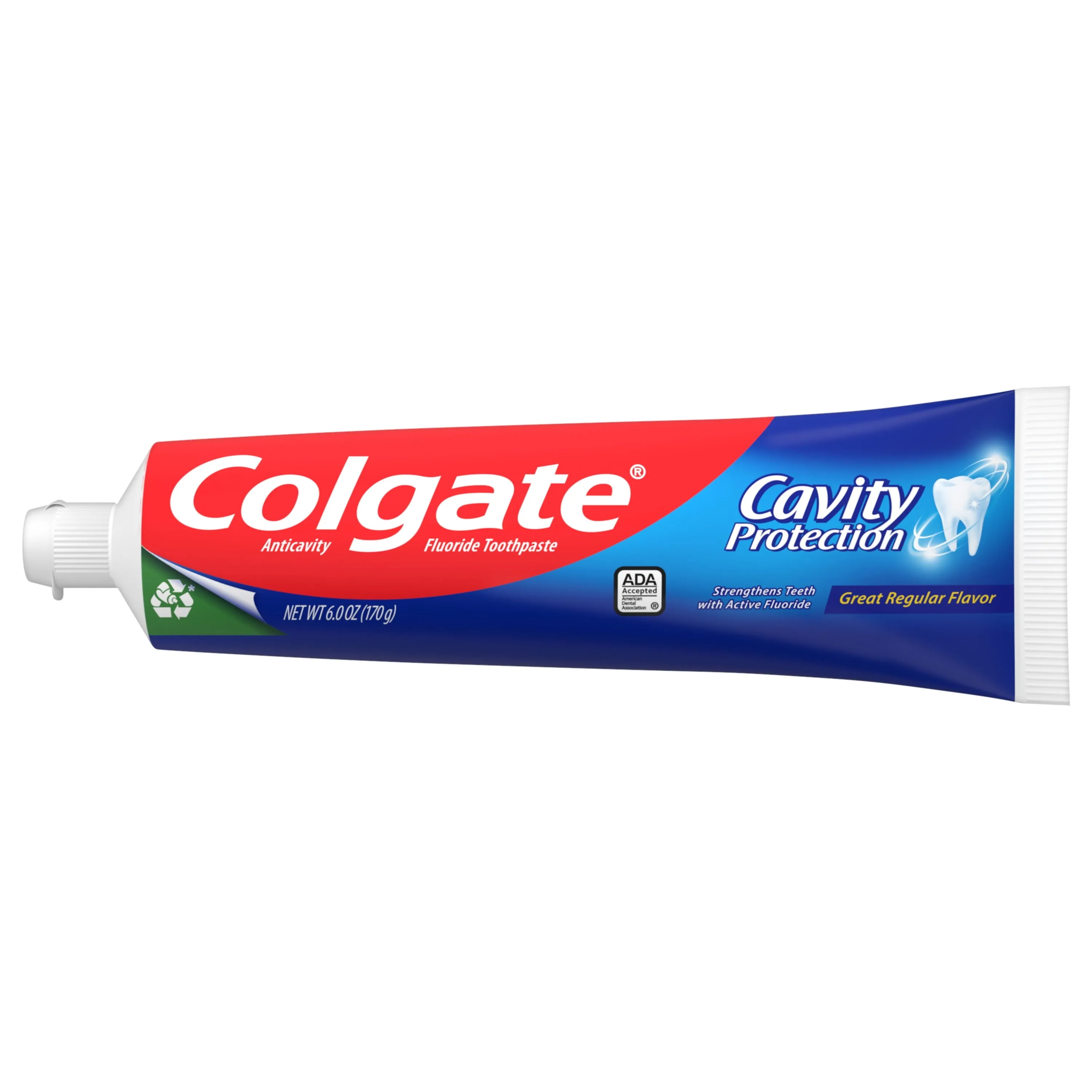 Colgate Cavity Protection Toothpaste with Fluoride, Minty Great Regular Flavor, 6 Oz Tube