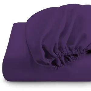 Cotton Home 1-piece Fitted Sheet Super Soft Dark Purple