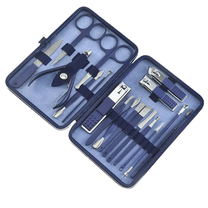 Craft Blue Manicure Nail Clippers 18-Piece Set Beauty Pliers Pedicure Knife Manicure Implement Manicure Set