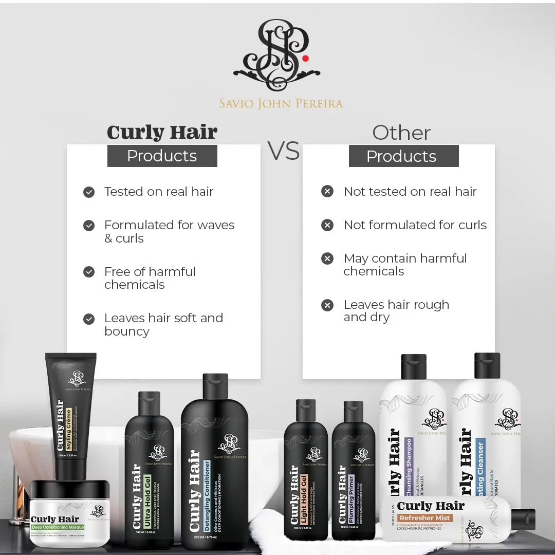 Curly Hair Shampoo and Conditioner Combo,Curly hair Products, Hair care products for women, with Coconut oil, Shea butter, Olive oil, Created by Savio John Pereira for Prolixr