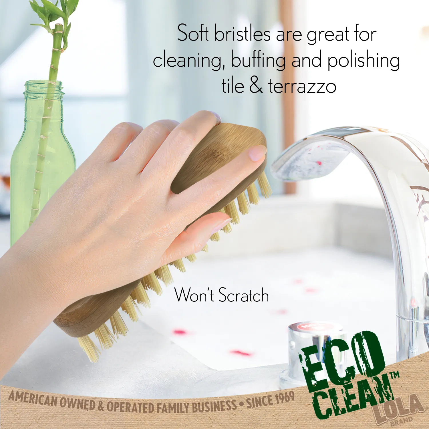 Eco Clean Bamboo Scrub Brush