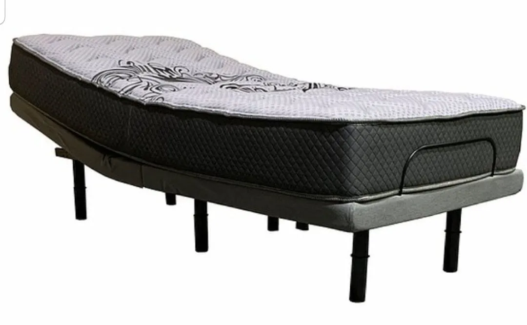 Electric DELUXE Adjustable Bed- XL Twin, Double or Queen- Includes Wireless Remote, USB, Massage & LED Lights- Model #3610