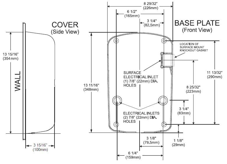 Excel Dryer ThinAir® TA-ABSH Hand Dryer with Electrostatic HEPA Filter - White Surface Mounted ADA-Compliant High Speed Automatic