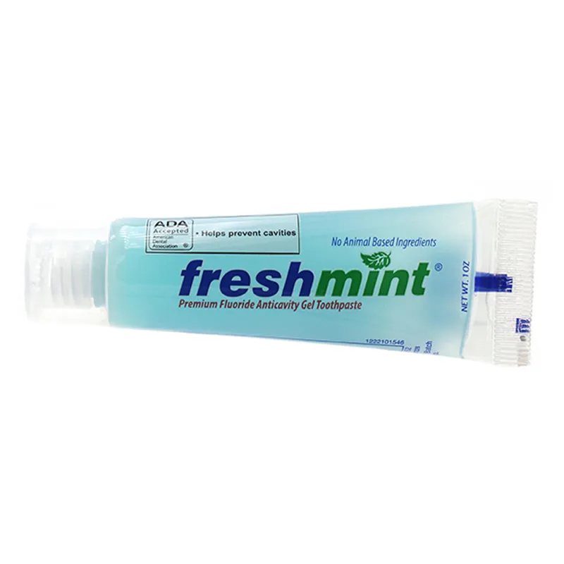 FreshMint CGADA1 Clear Gel Fluoride Toothpaste 1 oz. - ADA Approved (Case)