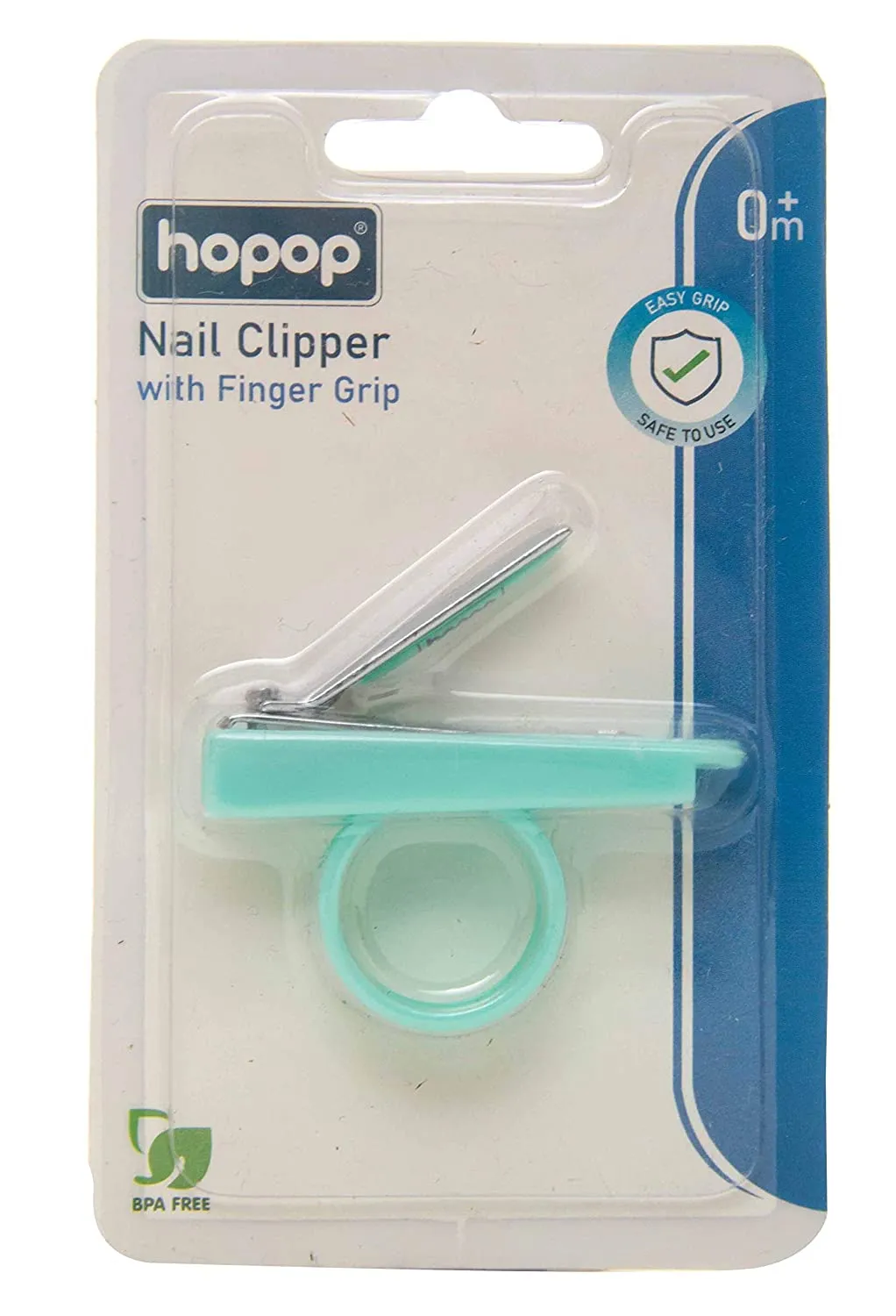 HOPOP Safety Nail Clipper With Finger Grip - Green 0m 