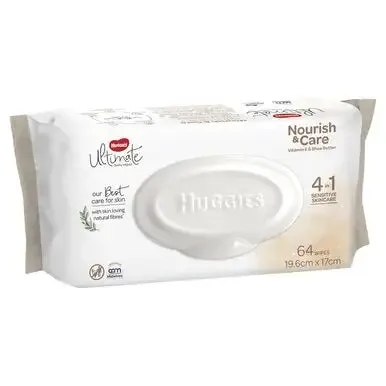 Huggies Ultimate Nourish & Care Baby Wipes - Pack of 64