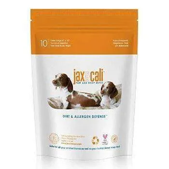 Jax & Cali Dog & Cat Paw & Body Wipes - 10 Wipes