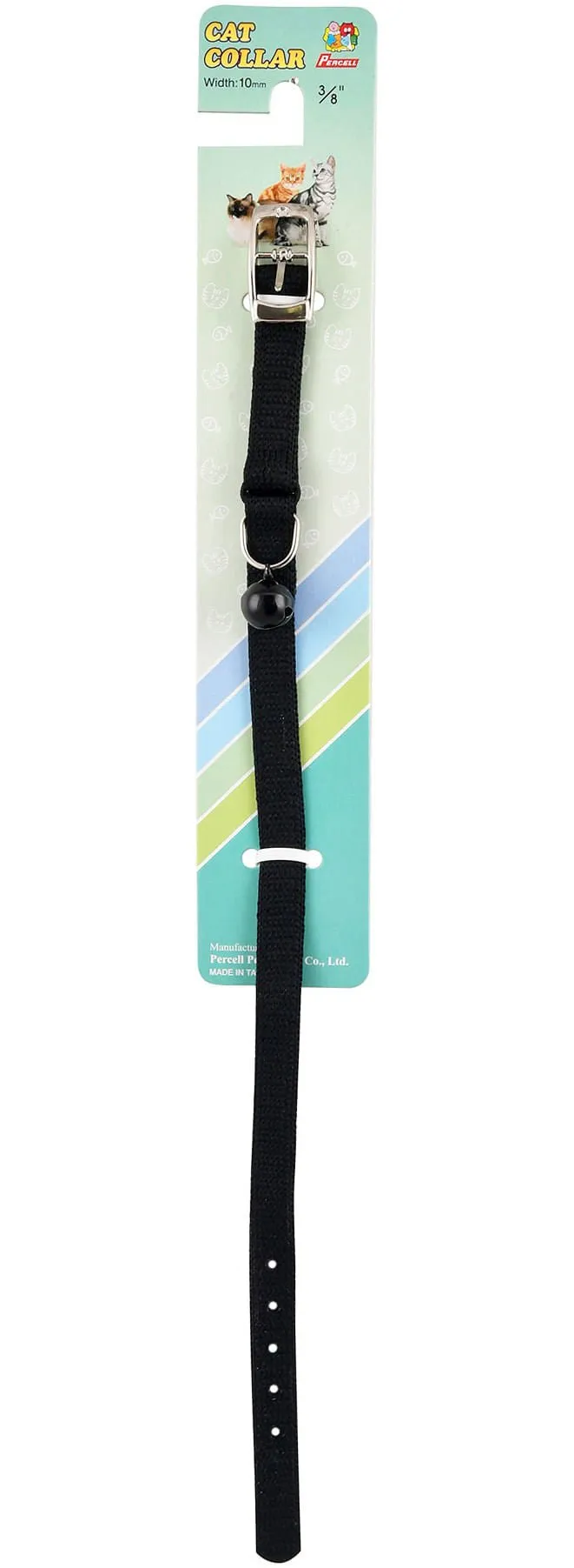 Jeffers Solid Adjustable Nylon Cat Collars, 3/8" x 10"L