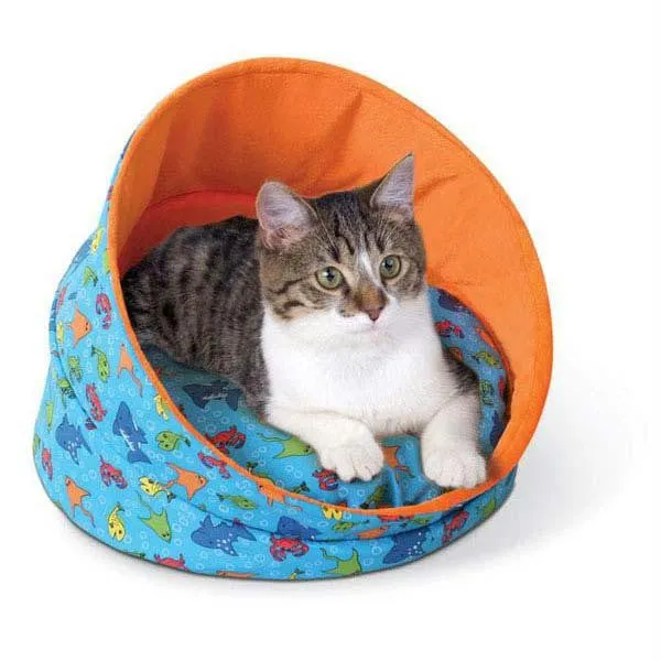 K&h Pet Products Kitty Cave Unheated Orange 17" X 17" X 12"