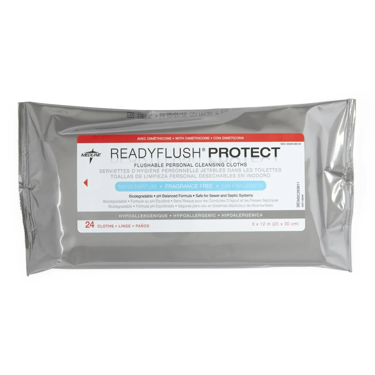 Medline ReadyFlush Biodegradable Flushable Wipes