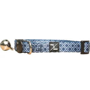 Mog & Bone Cat Collar - Navy Ikat