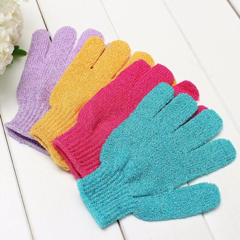 Natural Bamboo Fiber Shower Gloves Scrubber