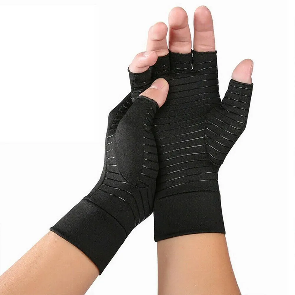 Pair Men Pain Relieve Arthritis Compression Gloves