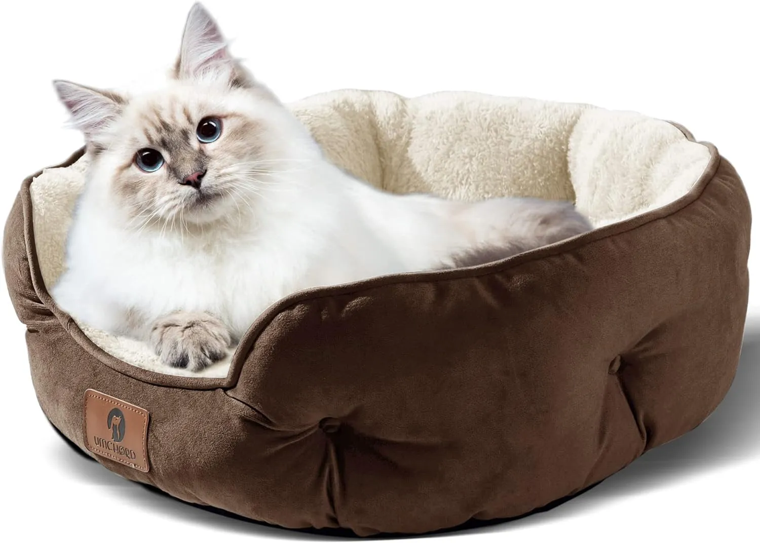 Pet Bed Extra Soft & Machine Washable with Anti-Slip & Water-Resistant Oxford Bottom