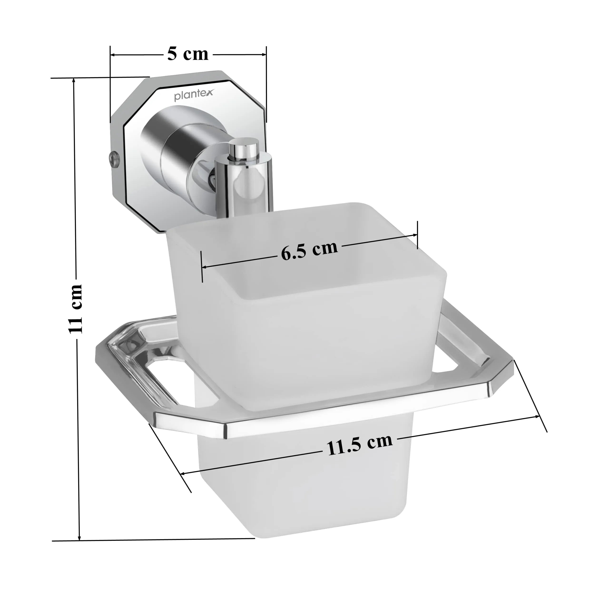 Plantex 304 Grade Stainless Steel Toothbrush Holder and Tumbler Holder for Bathroom and WashBasin Bathroom Accessories - Nipron (Chrome)
