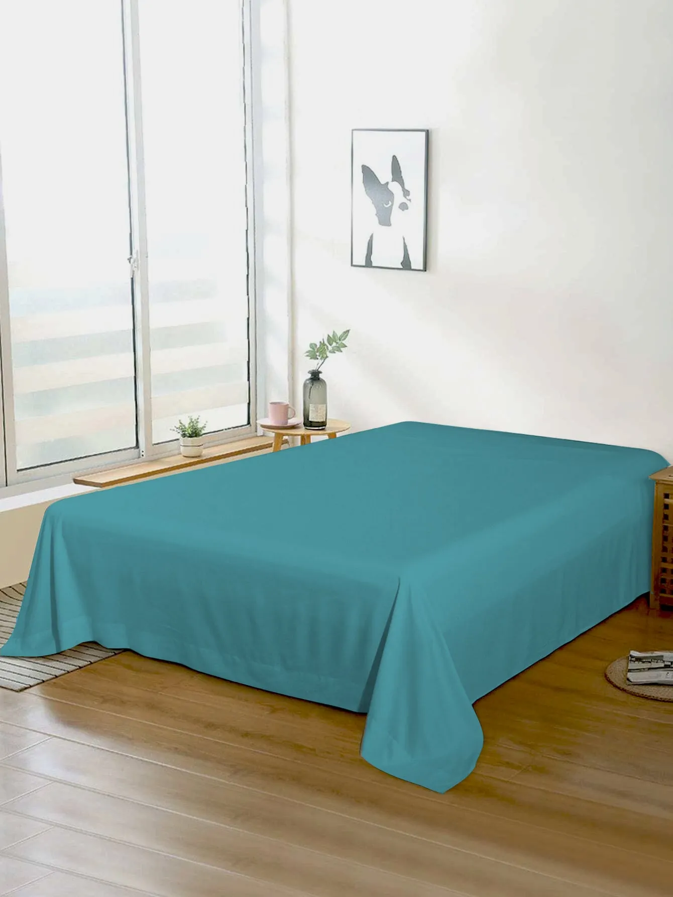 Rest Super Soft King Flat Sheet 220x240cm-Teal