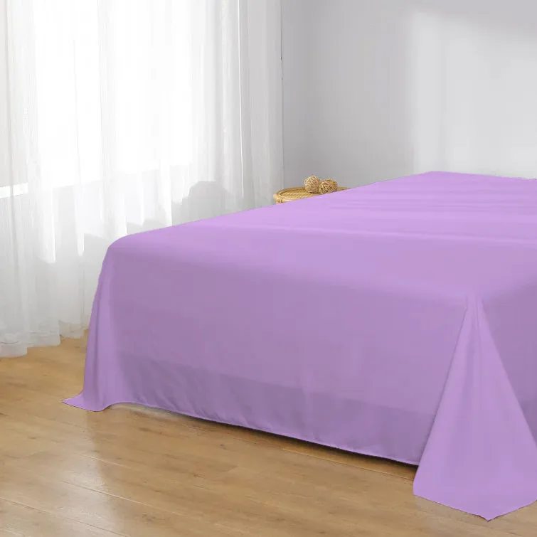 Rest Super Soft Super King Flat Sheet 240x260cm-Light Purple