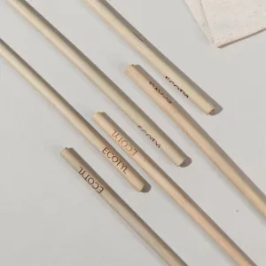 Reusable Bamboo Straws with Cleaning Brush-Set of 6