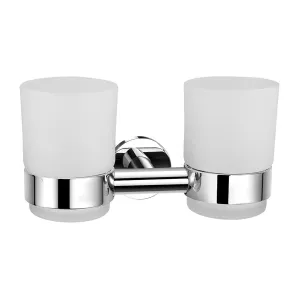 Scudo Delta Double Tumbler Holder in Chrome