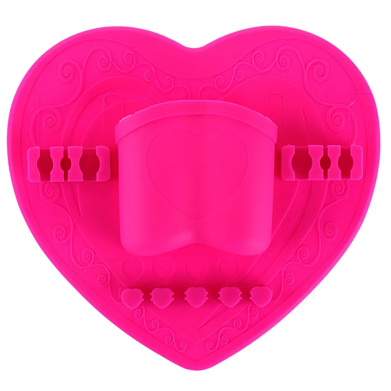 Silicone cosmetic brush storage box