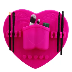 Silicone cosmetic brush storage box