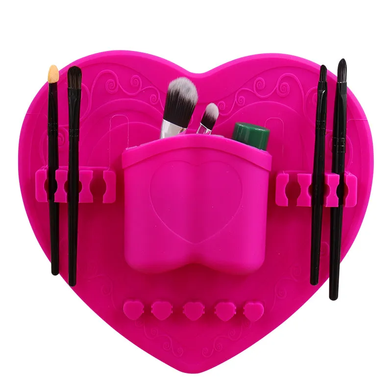 Silicone cosmetic brush storage box