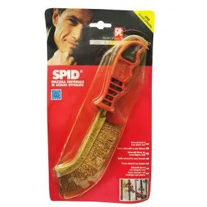 SIT Spid Universal Hand Brushes Brass Plated Steel Red