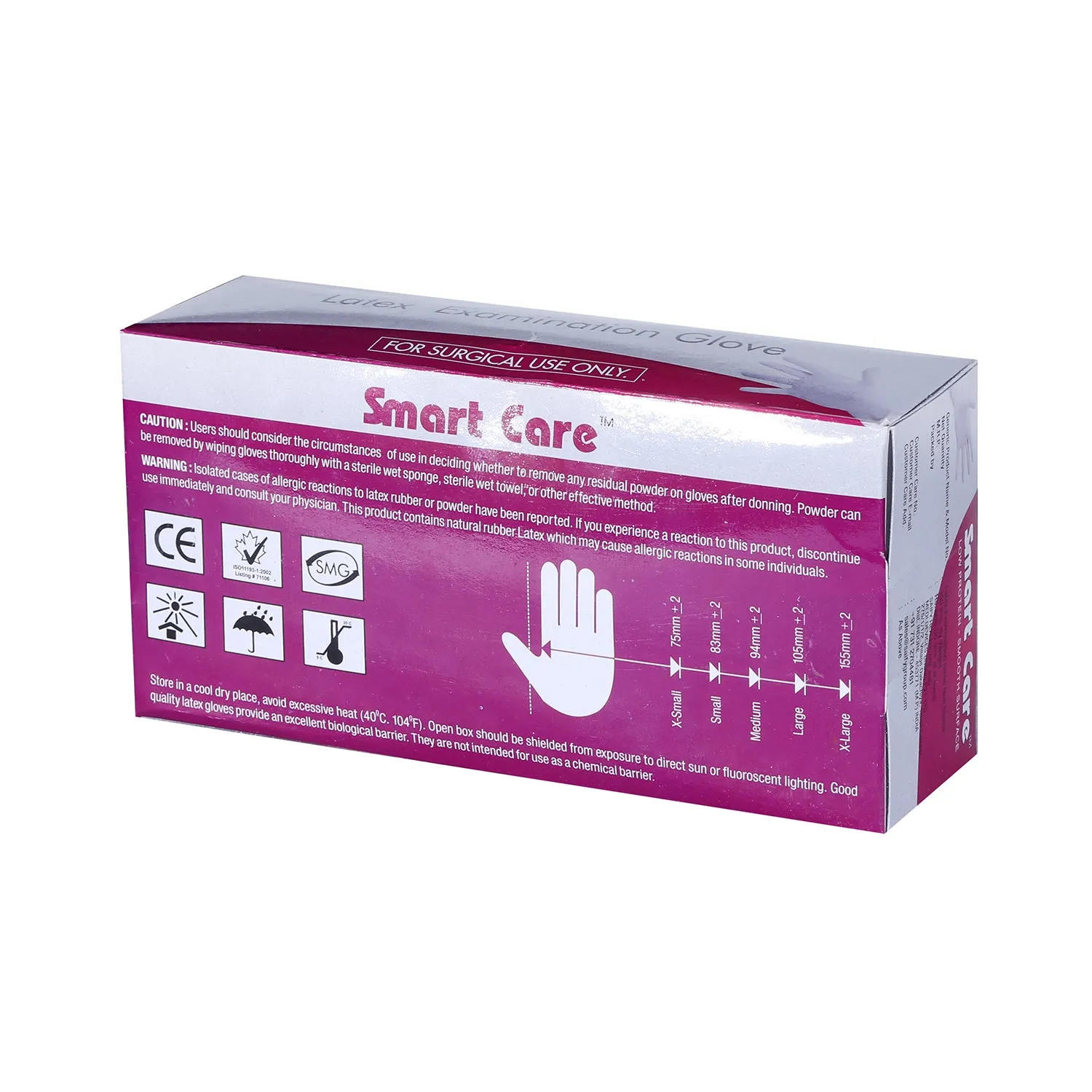 Smartcare Examination Gloves Powdered Extra Small 100 Pcs