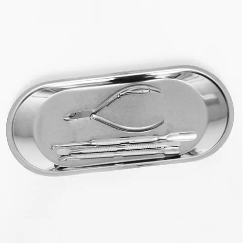 Stainless Steel Heavy Duty Implement Tray - Cylindrical Shape (Large)