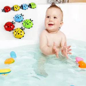 Stylish Ladybug Design Wall Mounted Toothbrush Holder Children Bath Toys