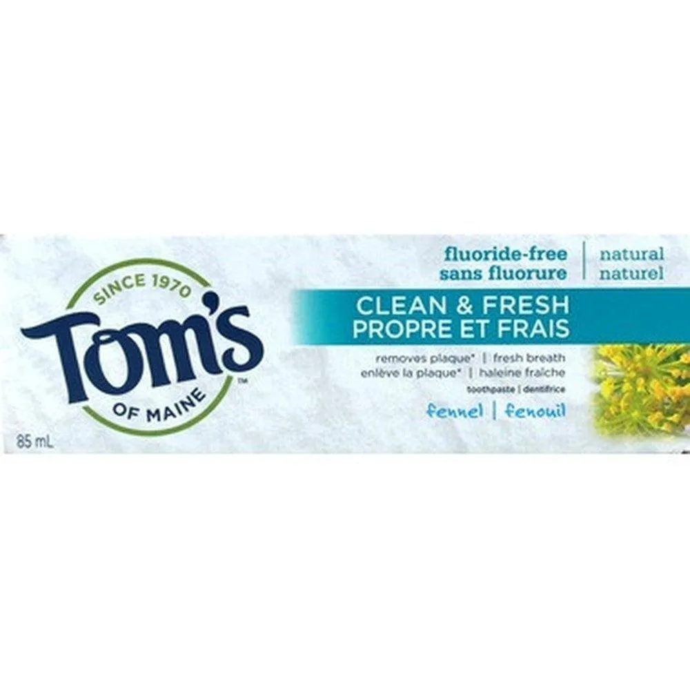 Tom's of Maine Clean & Fresh Fluoride-Free Toothpaste 85ML