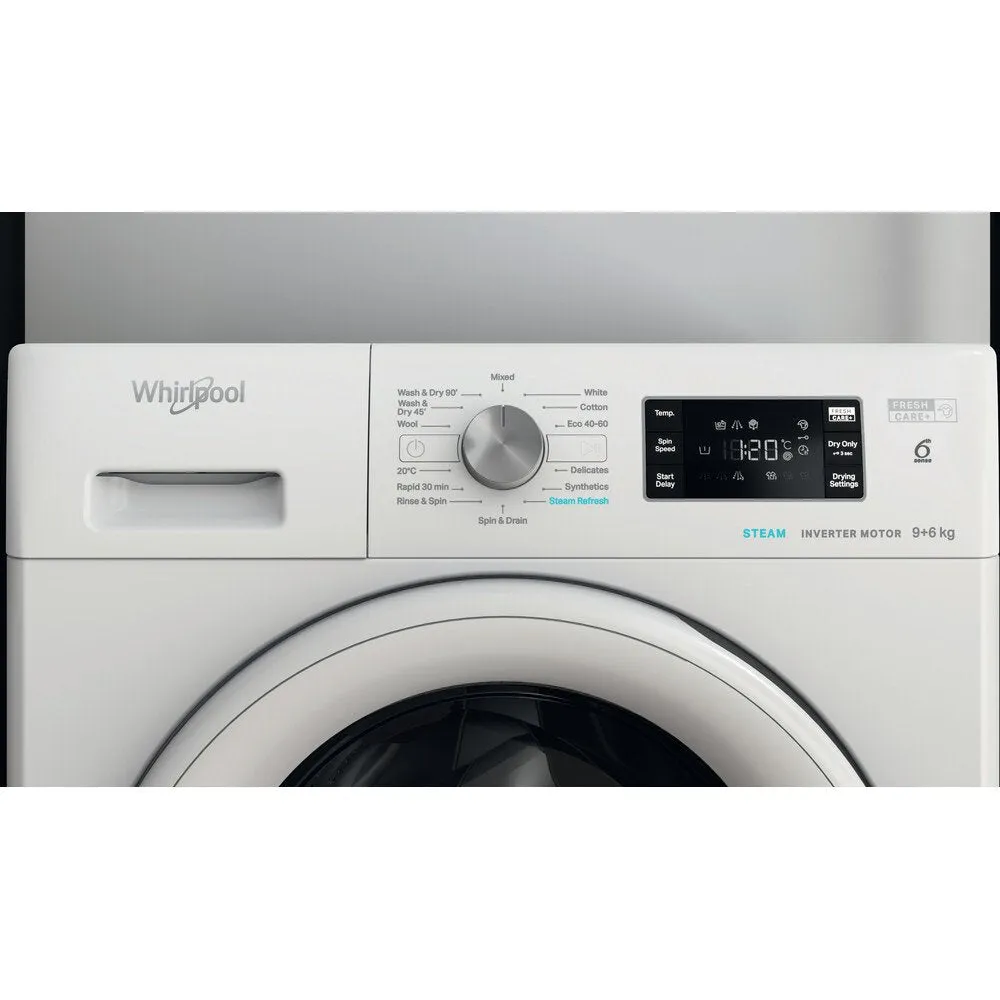 Whirlpool FFWDB964369WV Freestanding Washer Dryer 9kg/6kg 1200 Spin - White