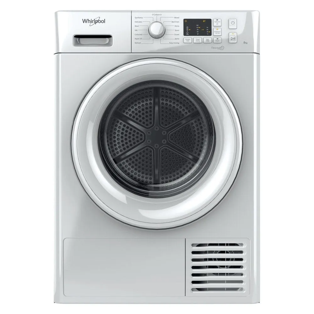 Whirlpool FTCM108B 8kg Freestanding Condenser Tumble Dryer 59.5cm Wide - White