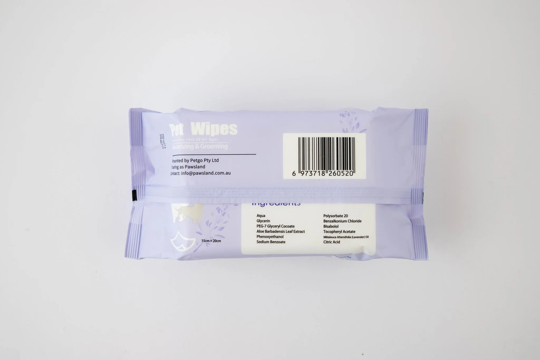 ZODIAC Pet Wipes Lavender 100 Pack